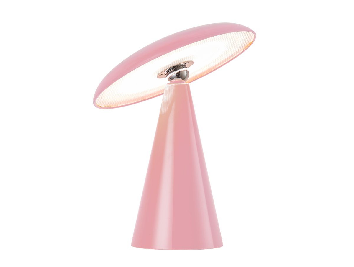 Phoebe LED 26cm Rosa tragbare Von Leitmotiv - Die Leuchte ist über die Touch-Taste auf dem Bildschirm in drei Stufen dimmbar und bietet nach vollständiger Aufladung bis zu 8 Stunden Licht.