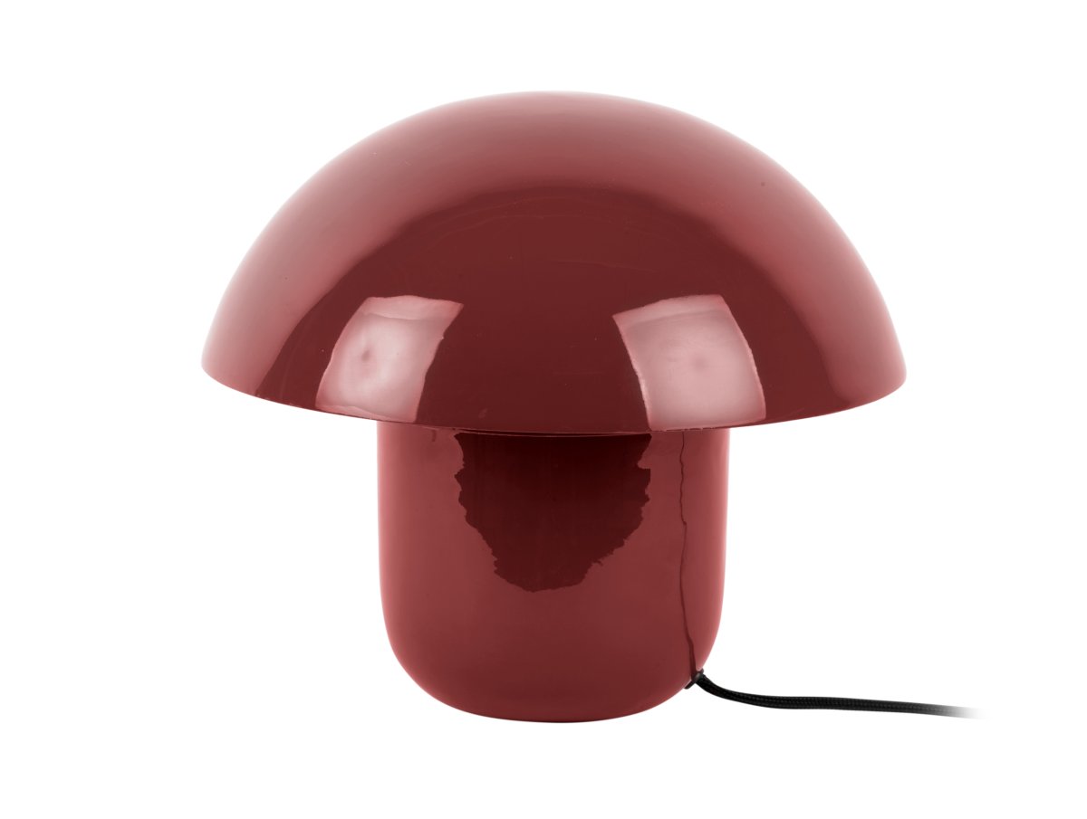 Mushroom 25cm ROT tischlampe Von Leitmotiv - Die Kuppel der Leuchte erzeugt blendfreies Licht und lenkt es nach unten, wodurch eine angenehme und stimmungsvolle Beleuchtung entsteht.