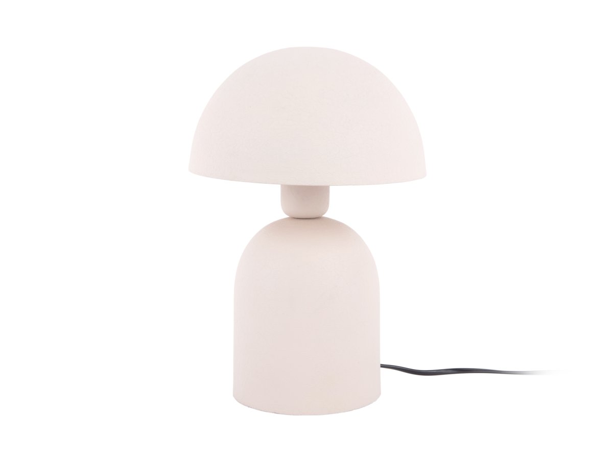 Boaz Mini 30cm Beige tischlampe Von Leitmotiv - Die beige Oberfl&auml;che mit ihrer strukturierten, fast keramikartigen Struktur verleiht der Leuchte eine sanfte und lebendige Ausstrahlung.