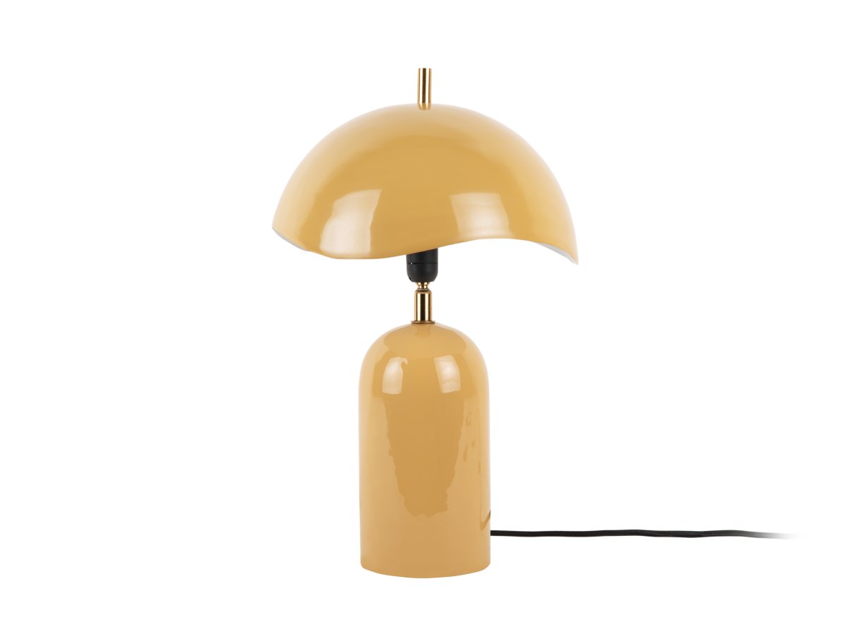 Querido 40cm Gelb tischlampe Von Leitmotiv - Gefertigt aus Metall mit glänzendem, honiggelbem Finish und goldfarbenen Details, ist sie eine stilvolle Bereicherung für Ihr Zuhause.