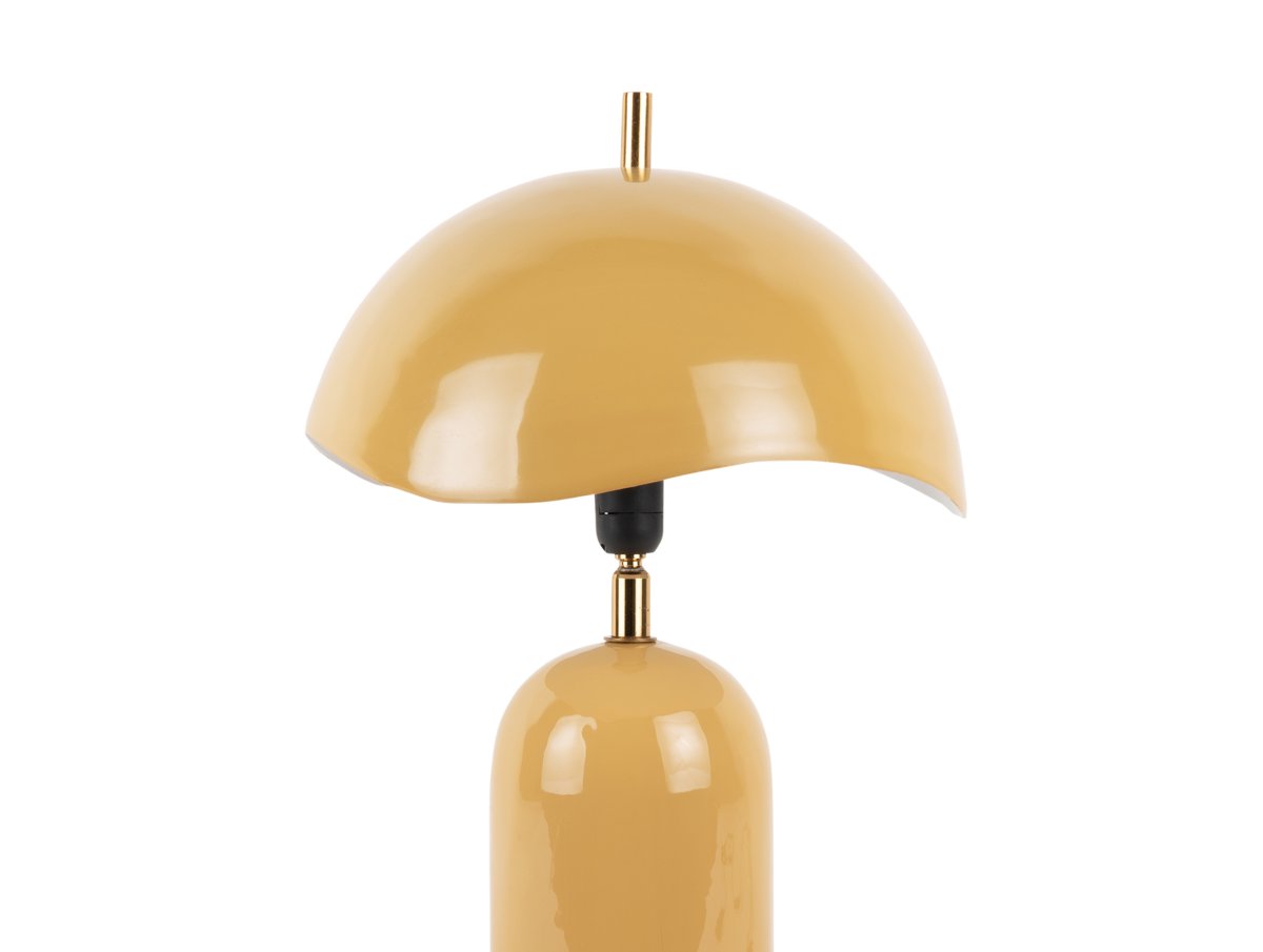 Querido 40cm Gelb tischlampe Von Leitmotiv - Gefertigt aus Metall mit glänzendem, honiggelbem Finish und goldfarbenen Details, ist sie eine stilvolle Bereicherung für Ihr Zuhause.