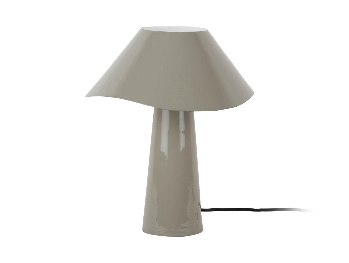 Ameno 33cm Grau tischlampe Von Leitmotiv - Ameno ist eine stilvolle Tischleuchte aus Metall mit einer gl&auml;nzend grauen Oberfl&auml;che, die eine sanfte und harmonische Ausstrahlung verleiht.