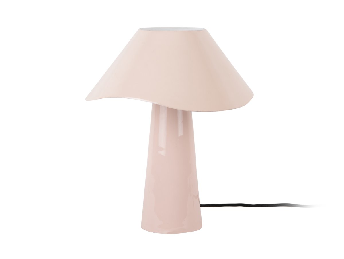 Ameno 33cm Hellrosa tischlampe Von Leitmotiv - Ameno ist eine stilvolle Tischleuchte aus Metall mit einer gl&auml;nzenden, hellrosa Oberfl&auml;che, die eine sanfte und harmonische Ausstrahlung verleiht.