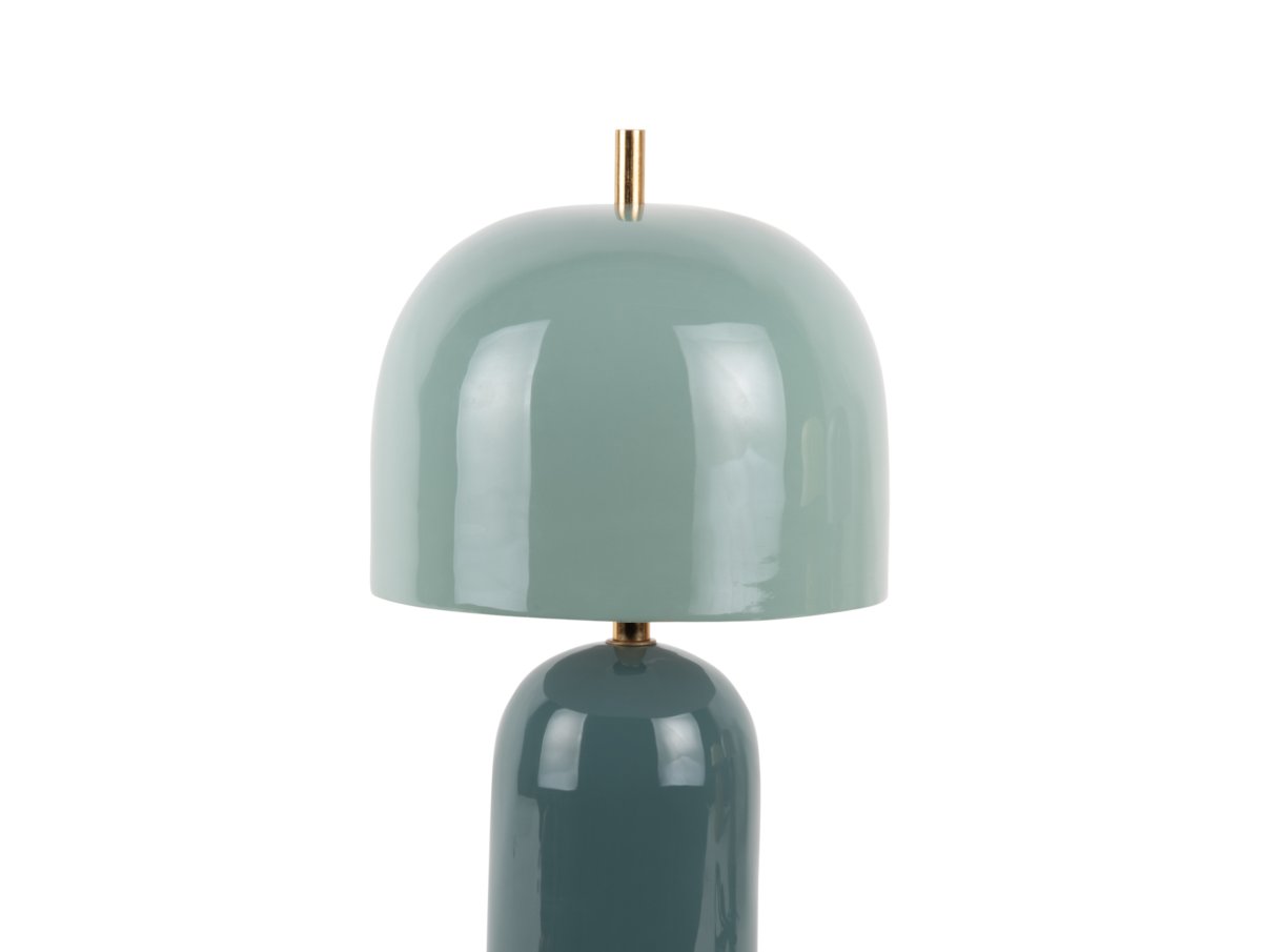 Rico 43cm Blau tischlampe Von Leitmotiv - Der Lampenfu&szlig; in einem dezenten Denimblau harmoniert perfekt mit dem hellblauen Lampenschirm und erzeugt so einen sanften und modernen Kontrast.