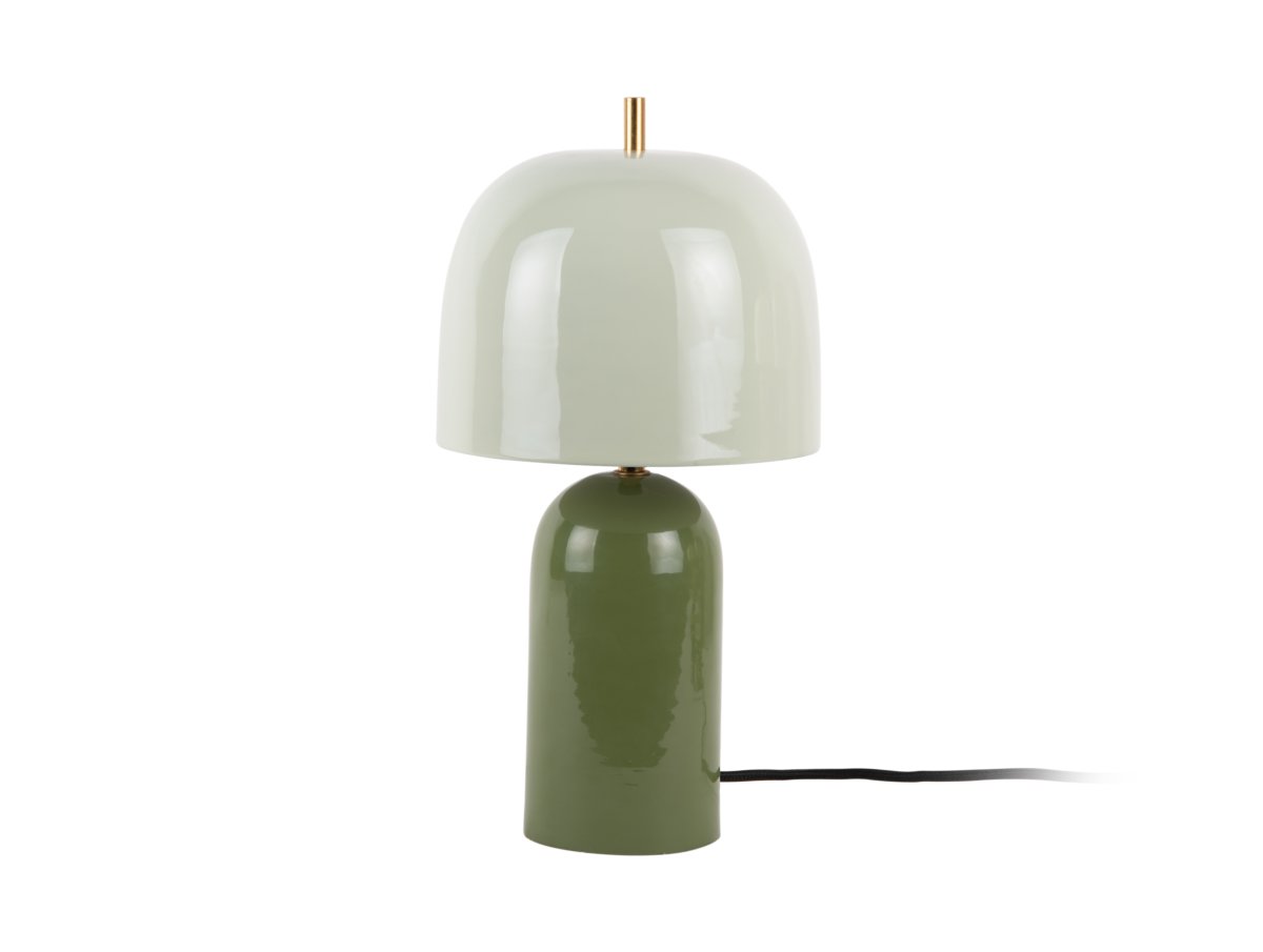 Rico 43cm Grün tischlampe Von Leitmotiv - Der waldgr&uuml;ne Lampenfu&szlig; harmoniert perfekt mit dem hellgr&uuml;nen Schirm und erzeugt so einen sanften und modernen Kontrast.