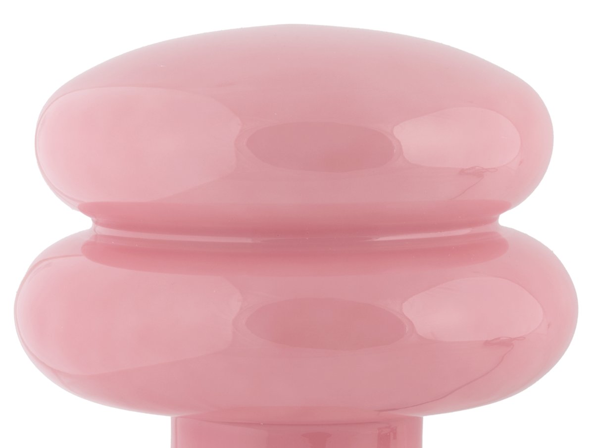 Incesante 24cm Rosa tischlampe Von Leitmotiv - Incesante ist eine skulpturale Tischleuchte aus Glas mit einem rosafarbenen Schirm, die ein warmes und stimmungsvolles Licht spendet.