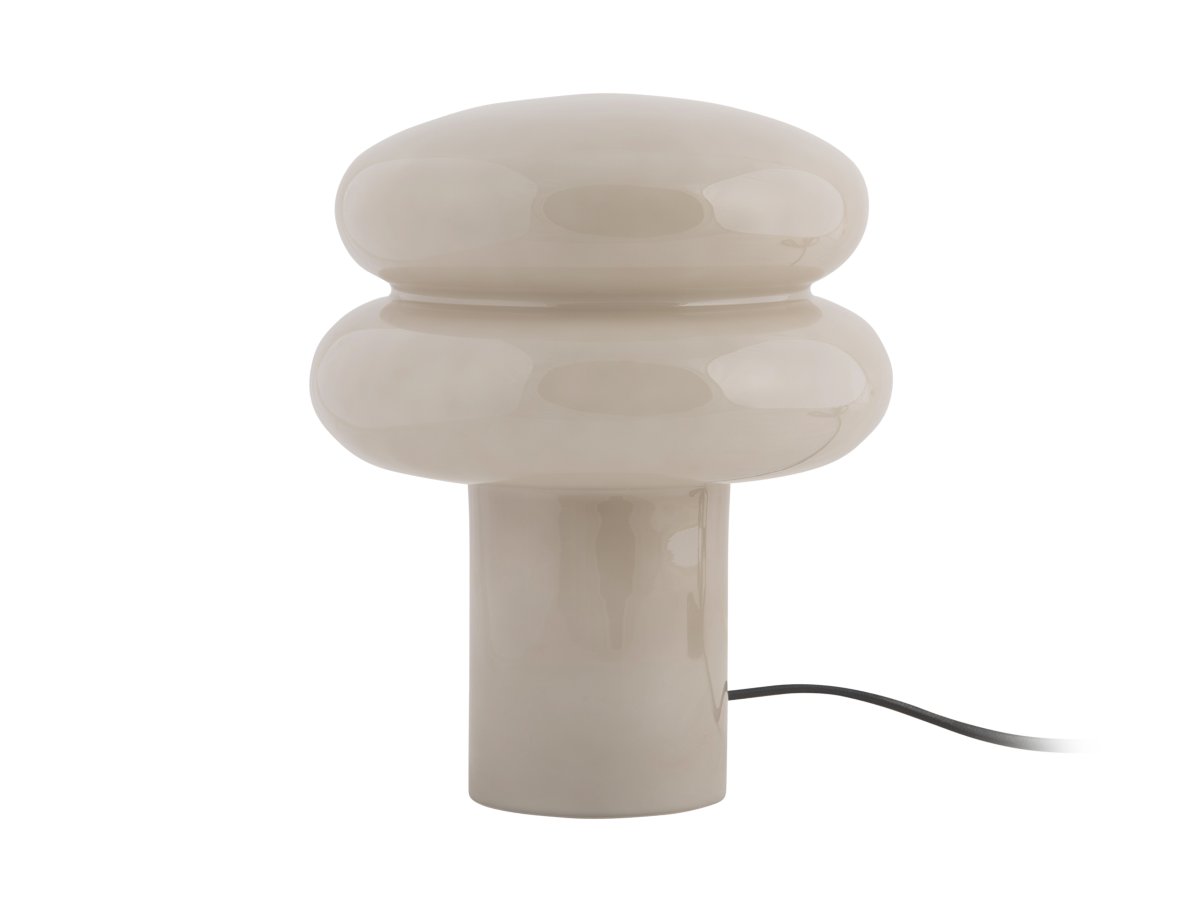 Incesante 24cm Grau tischlampe Von Leitmotiv - Incesante ist eine skulpturale Tischleuchte aus Glas in einem warmen Gr&uuml;nton, die ein behagliches und stimmungsvolles Licht spendet.