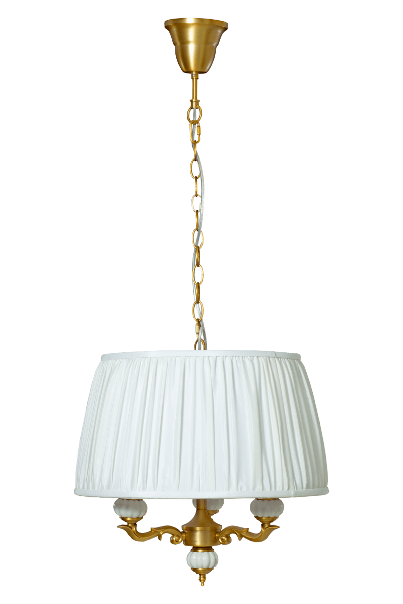 Toulouse Ø45 Gold hängelampe Von Aneta Lighting - Die dekorativen Details unterstreichen den klassischen Charakter und machen Toulouse zu einem wundersch&ouml;nen Blickfang, der sich perfekt &uuml;ber dem Esstisch oder im Wohnzimmer einf&uuml;gt.