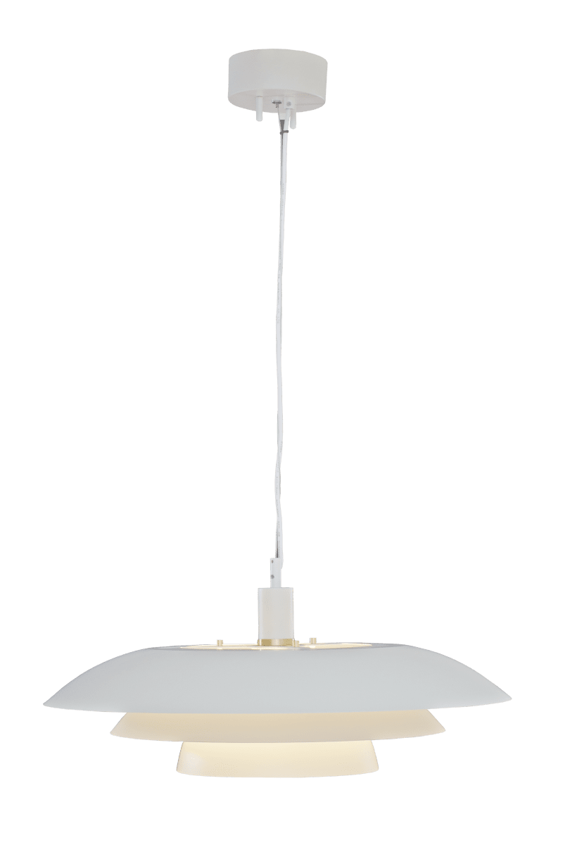 Epsilon Ø56 Mattweiß hängelampe Von Aneta Lighting - Epsilon wird mit zwei S&auml;tzen Zierringen und -kn&ouml;pfen geliefert.