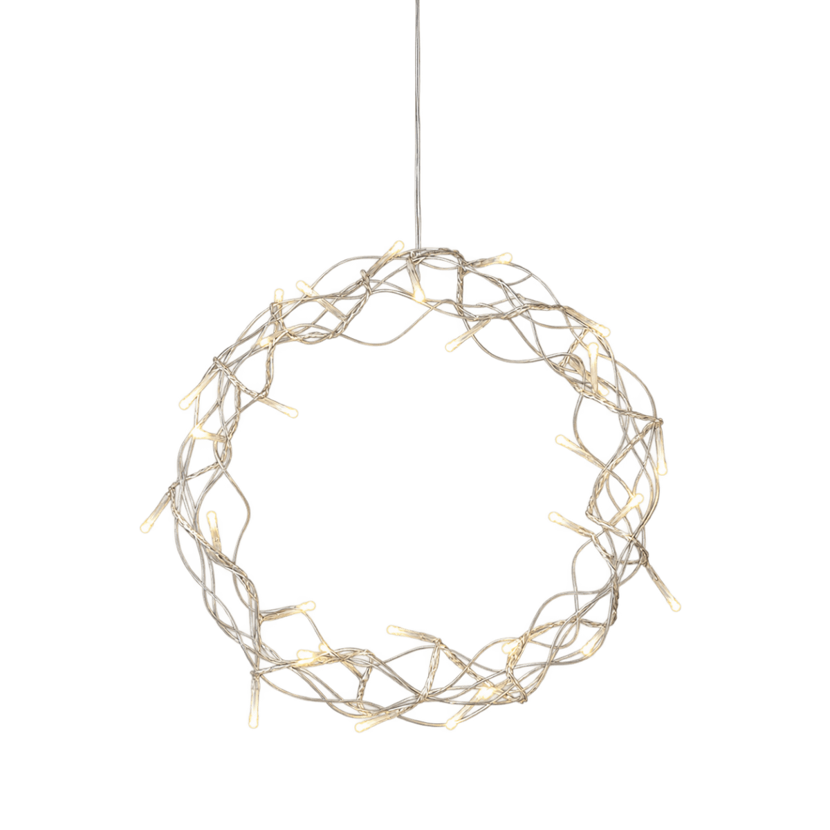 LED-Kranz Ø30 Silber Von Konstsmide - Die 32 kleinen LEDs strahlen ein gem&uuml;tliches, warmes Gelblicht aus und schaffen so eine behagliche Atmosph&auml;re.