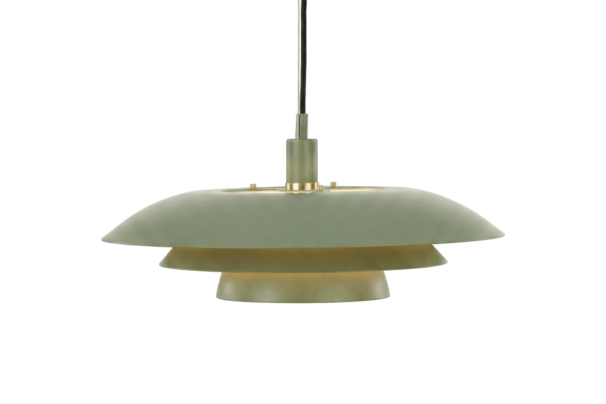 Zoombild von Epsilon Ø56 Grün hängelampe Von Aneta Lighting - Epsilon wird mit zwei Sets dekorativer Ringe und Kn&ouml;pfe geliefert.