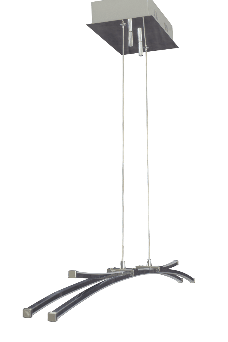 Svala 114cm Chrom hängelampe Von Aneta Lighting - Aluminium und 30W LED, das Leuchtmittel ist integriert und dimmbar.