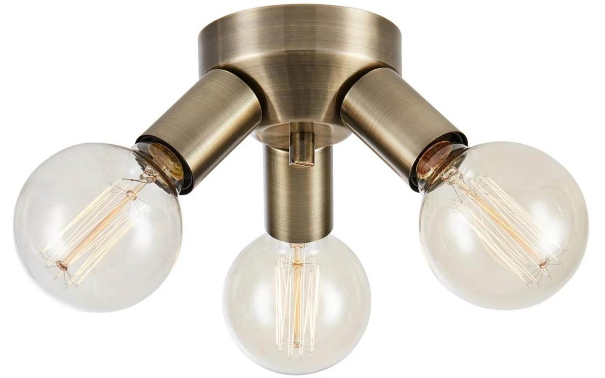 Mazzo 3 Antikes Messing spotlight Von Markslöjd - F&uuml;r optimale Ergebnisse sind 3 dekorative kugelf&ouml;rmige Lichtquellen im Lieferumfang enthalten.
