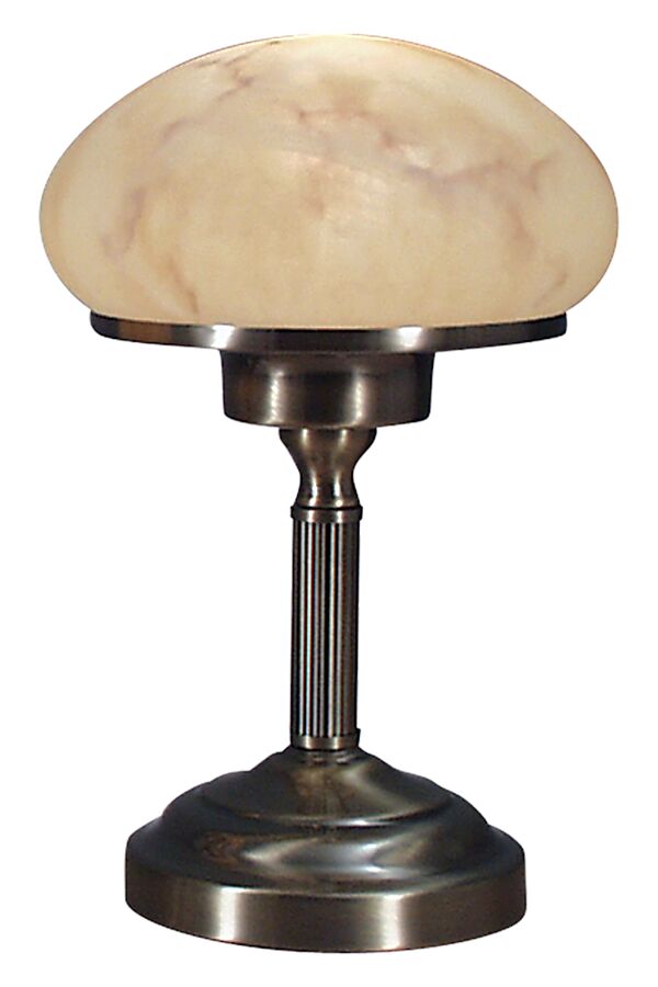 August 28cm Antikes Messing tischlampe Von Aneta Lighting - Mit ihrem klassischen Design in Antikmetall und einem wunderschönen, alabasterartigen Schirm verbreitet sie ein warmes und angenehmes Licht, das in jedem Raum eine einladende Atmosphäre schafft.