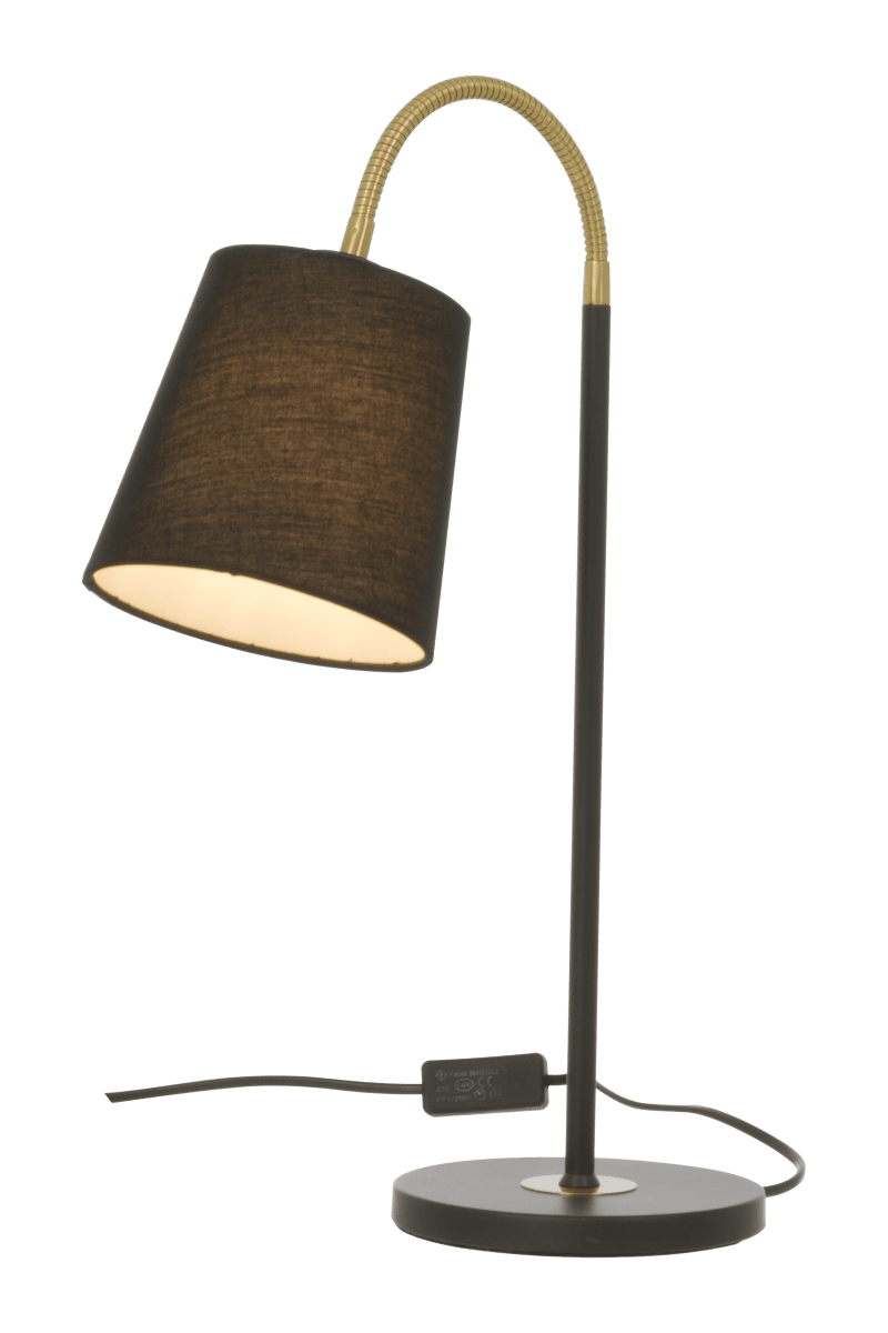 Ljusdal 50cm Schwarz schreibtischlampe Von Aneta Lighting - Der flexible Arm erleichtert die Ausrichtung des Lichts dorthin, wo Sie es benötigen, und macht Ljusdal zu einer funktionalen und eleganten Wahl für Ihr Zuhause.