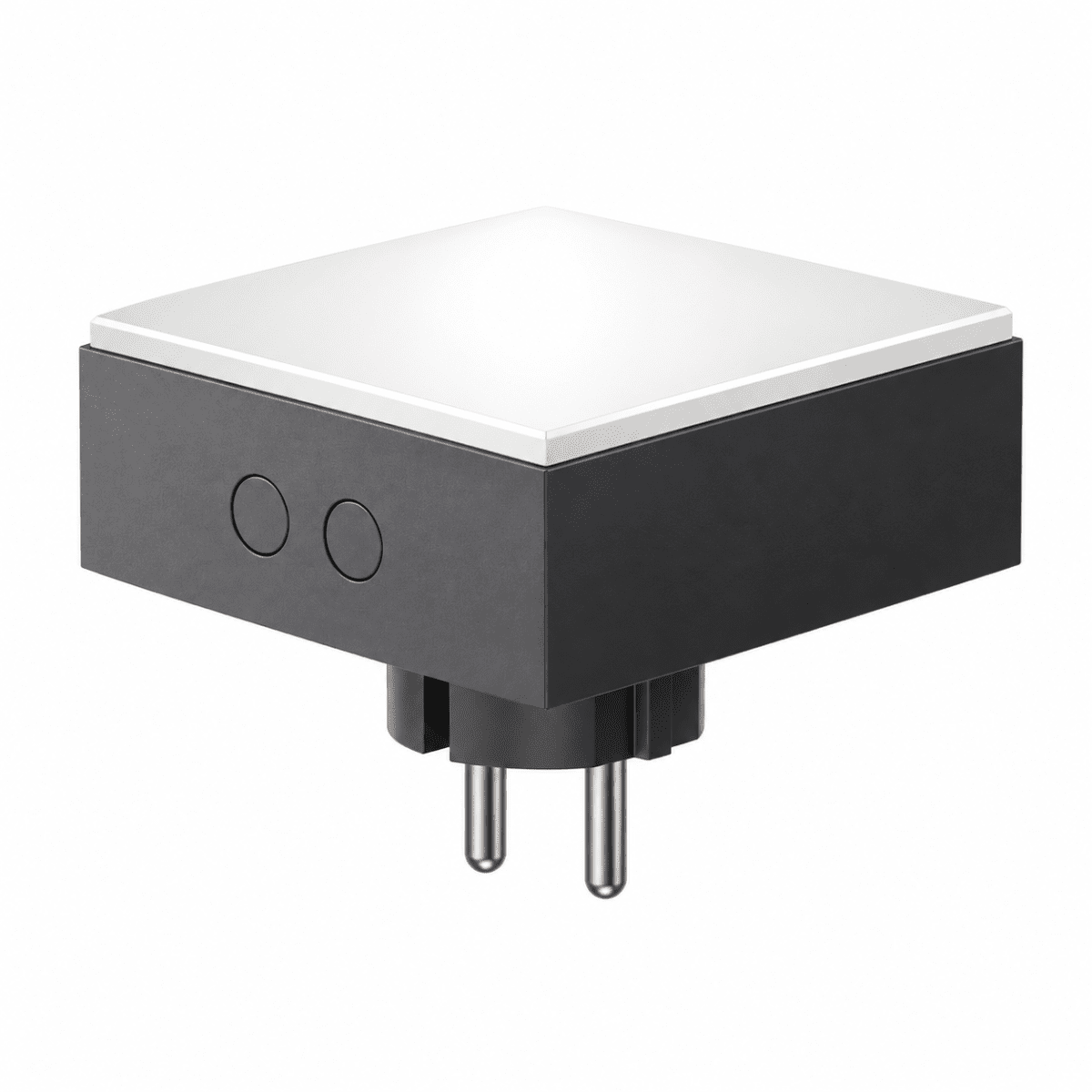 LAMP 1 - EU Schwarz Von Avolt - Diese praktische kleine Lampe wird direkt an die Steckdose (230 V) angeschlossen und eignet sich perfekt als Nachtlicht oder Stimmungslicht im Flur, Schlafzimmer oder anderen Räumen, in denen Sie ein sanftes Licht wünschen.