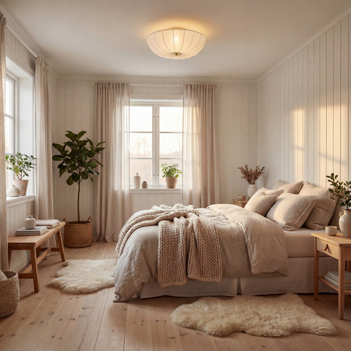 Lady Ø45 Weiß deckenleuchte Von Aneta Lighting - Eine dekorative Tischleuchte, die sich sowohl im Wohnzimmer als auch im Schlafzimmer und im Flur harmonisch einf&uuml;gt.