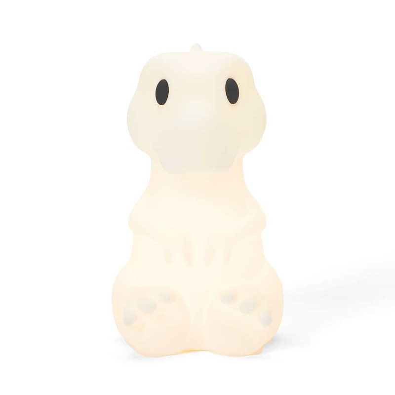 Rena First Light Weiß kinderlampe Von Mr Maria - Rena hat die Form eines s&uuml;&szlig;en und freundlichen Tyrannosaurus Rex und ist eine sichere Begleiterin beim n&auml;chtlichen F&uuml;ttern, beim Vorlesen von Gutenachtgeschichten und beim Tr&auml;umen.