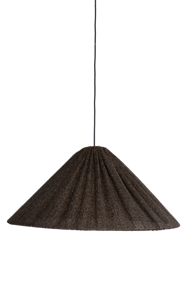 Tipi Lampenschirm Ohne Aufhängung Ø78 Braun hängelampe Von Alde & Lind - Der Stoff ist in den zwei Farbt&ouml;nen Braun und Naturleinen meliert.