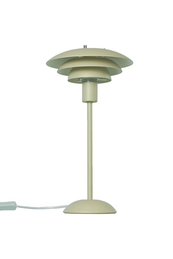 Epsilon 37cm Beige tischlampe Von Aneta Lighting - Durch den kleinen Bildschirm eignet es sich beispielsweise für den Einsatz im Fenster oder auf einem Regal.