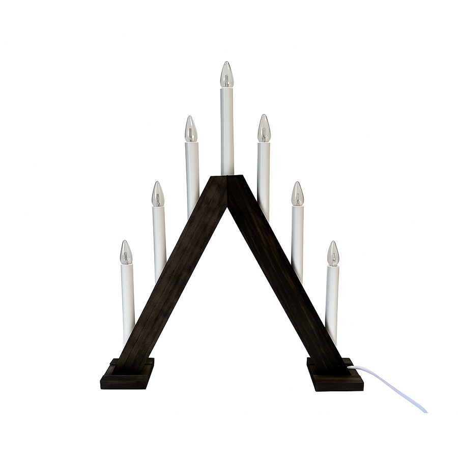 Nova 7 Holz Von Pixie Design - Nova ist ein klassischer Kerzenst&auml;nder mit sieben Holzarmen.