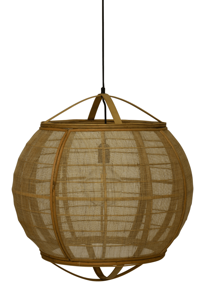 Borneo Ø58 Natur hängelampe Von Aneta Lighting - Der handgefertigte Schirm filtert das Licht der Lichtquelle und verbreitet ein weiches und angenehmes Licht im Raum.