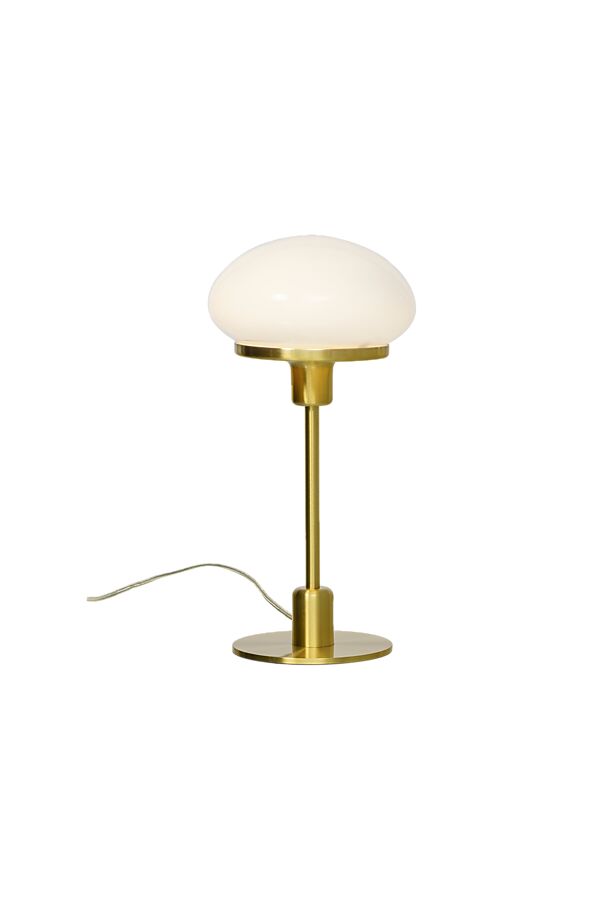 New August 36cm Mattes Messing tischlampe Von Aneta Lighting - Neue stilvolle Tischlampe von August in einem klassischen Modell mit modernerem Design.