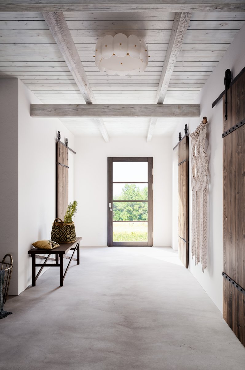 Omlott Ø53 Weiß deckenleuchte Von By Rydéns - Eine wunderschöne Deckenlampe ist darum gewickelt und verleiht dem Raum mit den Messingdetails Eleganz.