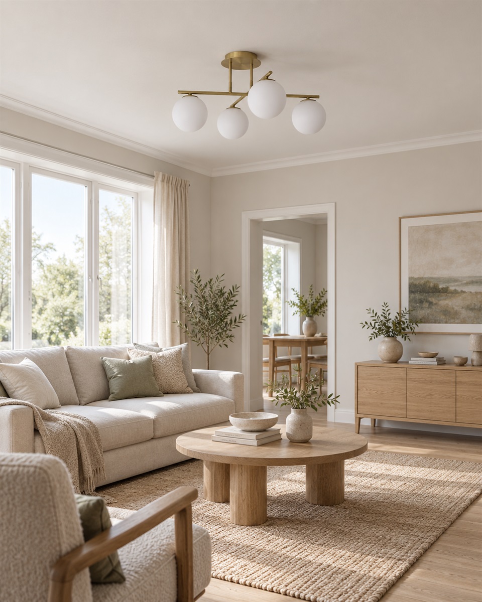 Globi 4 Ø65 Gebürstetes Messing/Weiß deckenleuchte Von Nordic Lighting - Die elegante Deckenleuchte Globi 4 verleiht jedem Raum ein stilvolles Ambiente und spendet ein sanftes, angenehmes Licht.