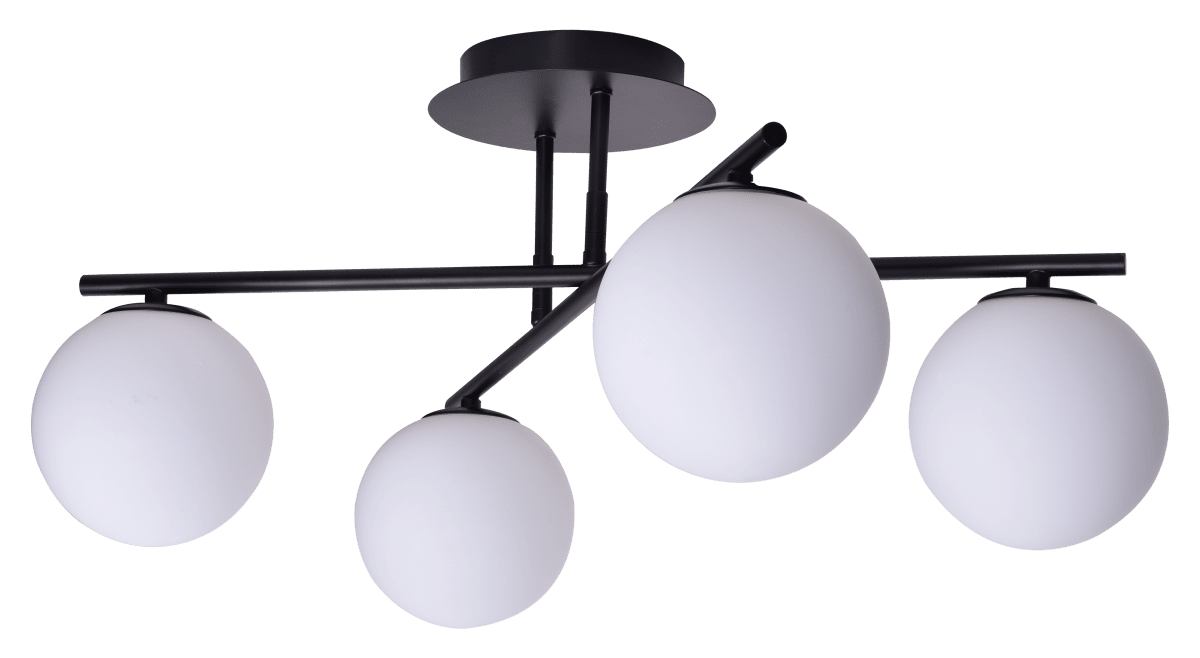 Globi 4 Ø65 Schwarzweiß deckenleuchte Von Nordic Lighting - Globi 4 ist eine moderne Deckenleuchte, die stilvolles Design und ein sanftes, angenehmes Licht bietet.