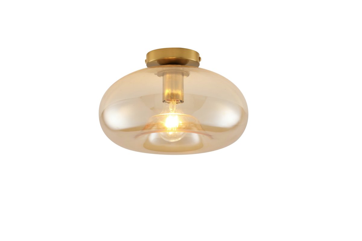 Munc Ø28 Bernstein deckenleuchte Von Lampan - Munc ist eine elegante Deckenleuchte, die Glas und Metall in einem sanften und stilvollen Design vereint.
