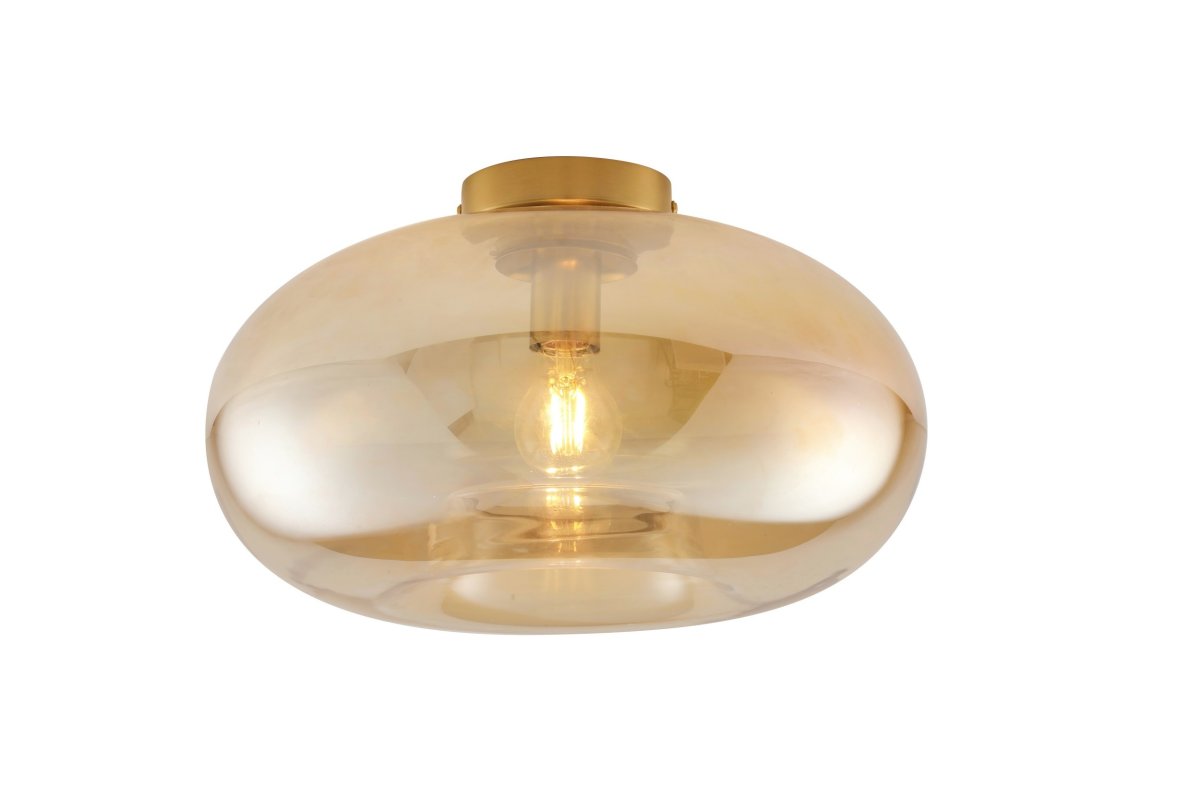 Munc Ø40 Bernstein deckenleuchte Von Lampan - Munc ist eine elegante Deckenleuchte, die Glas und Metall in einem sanften und stilvollen Design vereint.