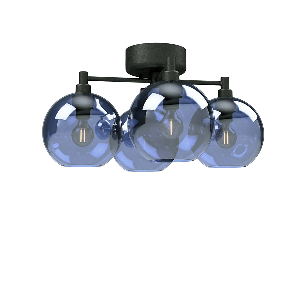 Gloria Ø46 Schwarz/Blau deckenleuchte Von Belid - Gloria ist für stilvolle Glühlampen konzipiert und sorgt für eine schöne und dekorative Lichtwirkung.