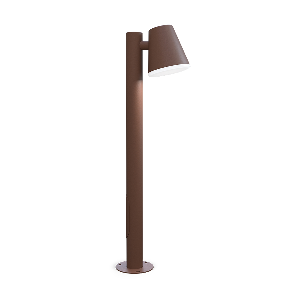 Mist 103cm Roststruktur pollarleuchten Von Belid - Die Tatsache, dass die Linse etwas länger als der Bildschirm ist, sorgt auch für eine gewisse seitliche Streuung des Lichts.