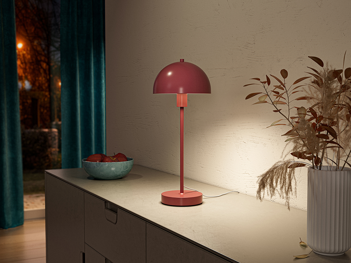 Vienda 48cm Burgund tischlampe Von Herstal - 