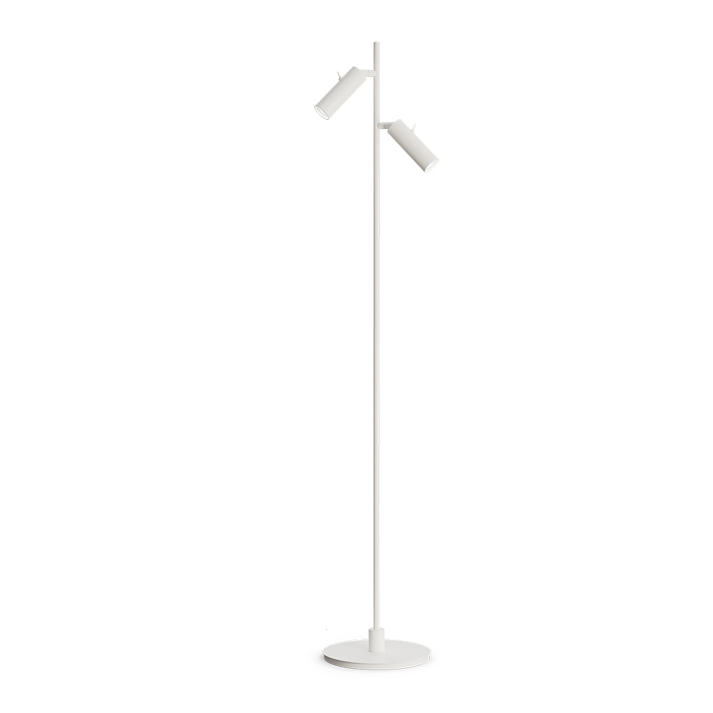 Pipeline 2 Mattweiß stehlampe Von Herstal - Mit einer H&ouml;he von 132,6 cm und einem Basisdurchmesser von 20 cm bietet Pipeline eine stabile und stilvolle Pr&auml;senz, die sowohl f&uuml;r Wohnzimmer, Schlafzimmer als auch f&uuml;r Heimb&uuml;ros geeignet ist.