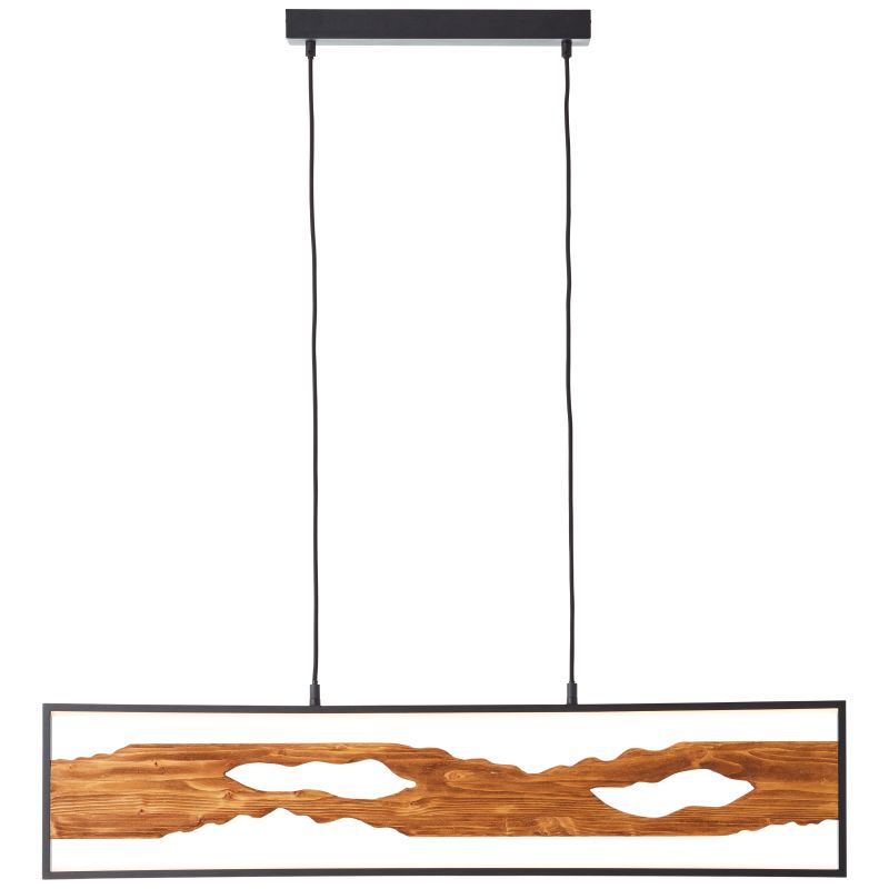 Chaumont 100cm Holz hängelampe Von Brilliant - Mit ihren natürlichen Holzelementen schafft sie eine warme und gemütliche Atmosphäre.