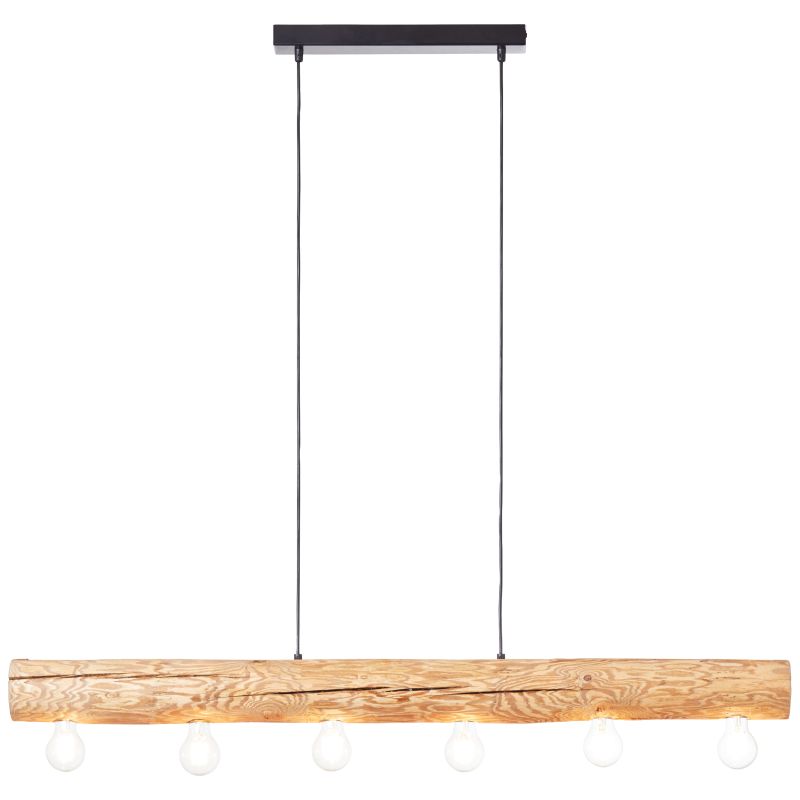Trabo 115cm Holz hängelampe Von Brilliant - Die Kombination aus Holz und moderner Funktionalität verleiht der Leuchte einen natürlichen und zeitlosen Ausdruck.