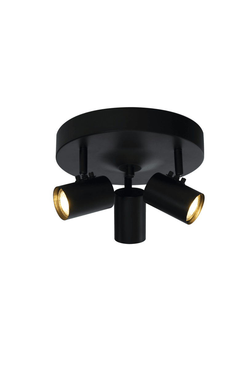 Hugin 3 Schwarz spotlight Von Aneta Lighting - Der praktische Strahler Hugin mit seinen drei verstellbaren Leuchtenk&ouml;pfen erm&ouml;glicht es Ihnen, das Licht ganz einfach nach Ihren W&uuml;nschen auszurichten.