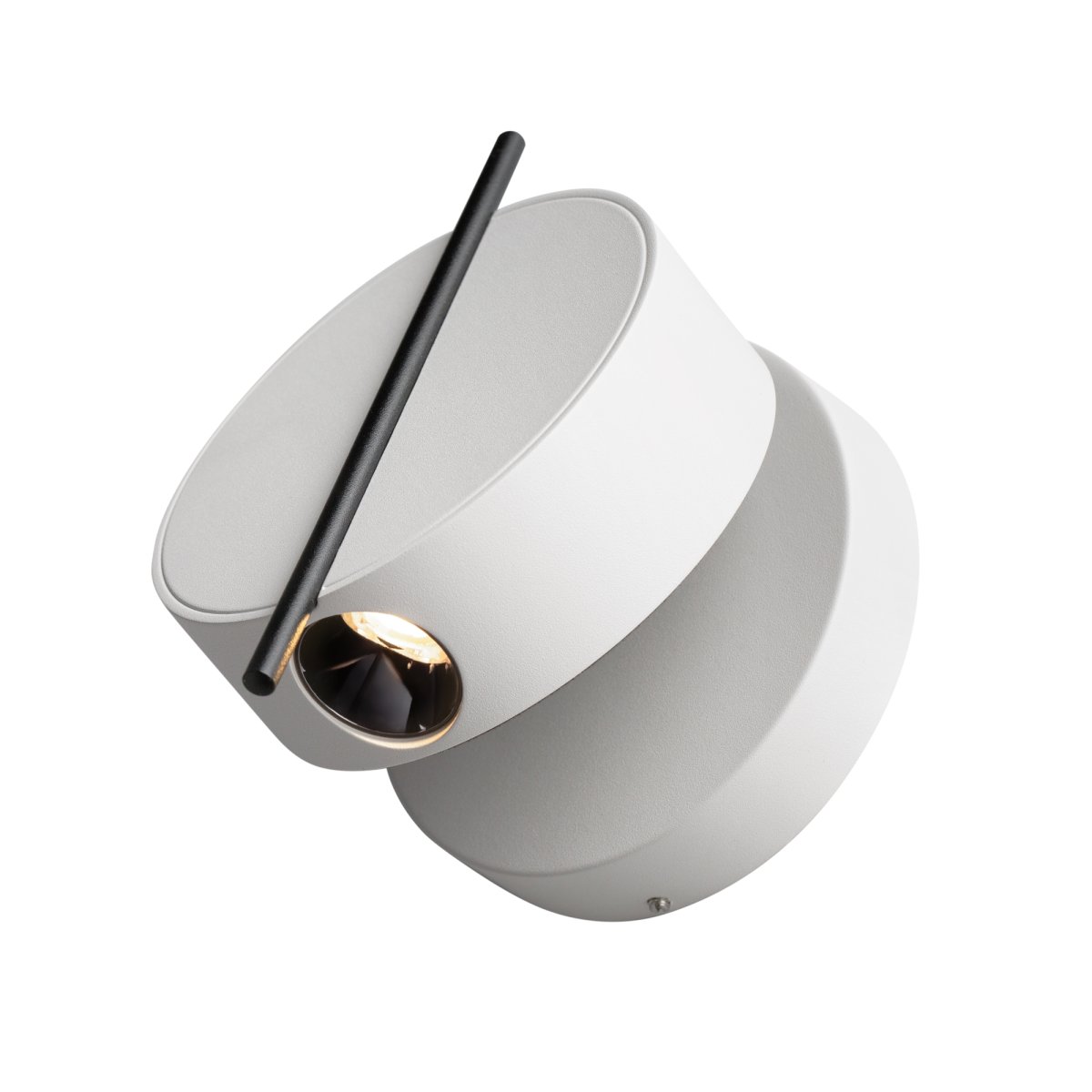 Nuance Ø10 Weiß wandlampe Von Maytoni - Der drehbare Fuß und die verstellbare Lichtquelle, die sich über einen eleganten Metallstab bequem ausrichten lässt, schaffen sowohl angenehmes Arbeitslicht als auch eine gemütliche Atmosphäre im Schlafzimmer.