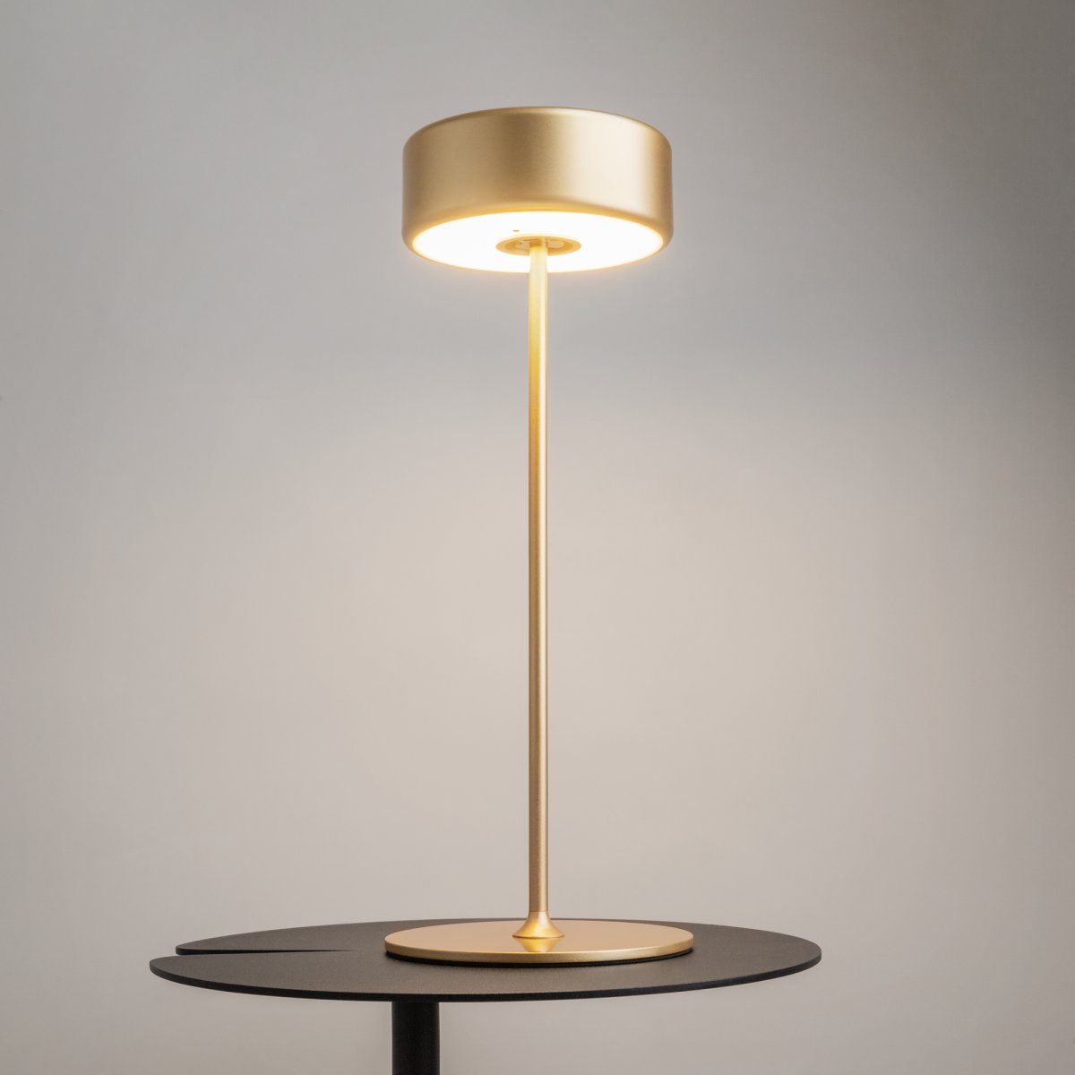 AI Collaboration 35cm Gold tragbare Von Maytoni - Die Lampen verfügen über einen praktischen Touch-Schalter über dem Lampenschirm und sind tragbar mit einer Akkulaufzeit von bis zu 8 Stunden.