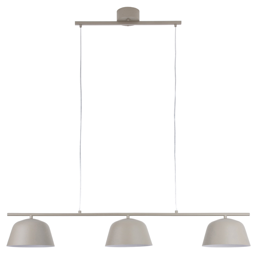 Pop 125cm Beige hängelampe Von Nordic Lighting - Ihre klaren Linien und die nach unten gerichteten Schirme sorgen f&uuml;r ein angenehmes und funktionales Licht &uuml;ber dem Esstisch oder in der K&uuml;che.