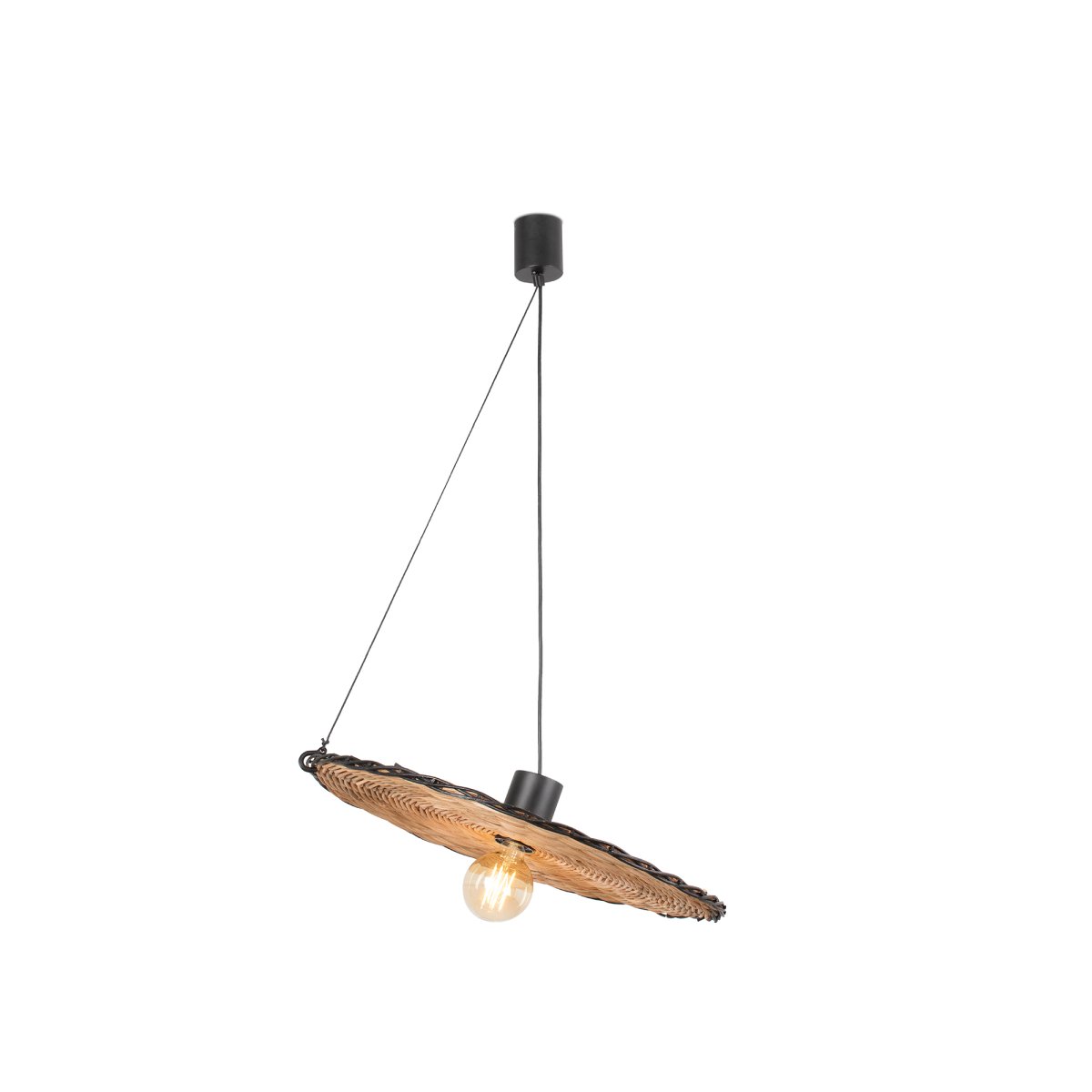 Costas Ø60 Natur hängelampe Von Faro Barcelona - Costas eignet sich perfekt f&uuml;r private und gewerbliche R&auml;ume wie Restaurants und Hotels und verleiht jedem Interieur einen warmen und nat&uuml;rlichen Ausdruck.