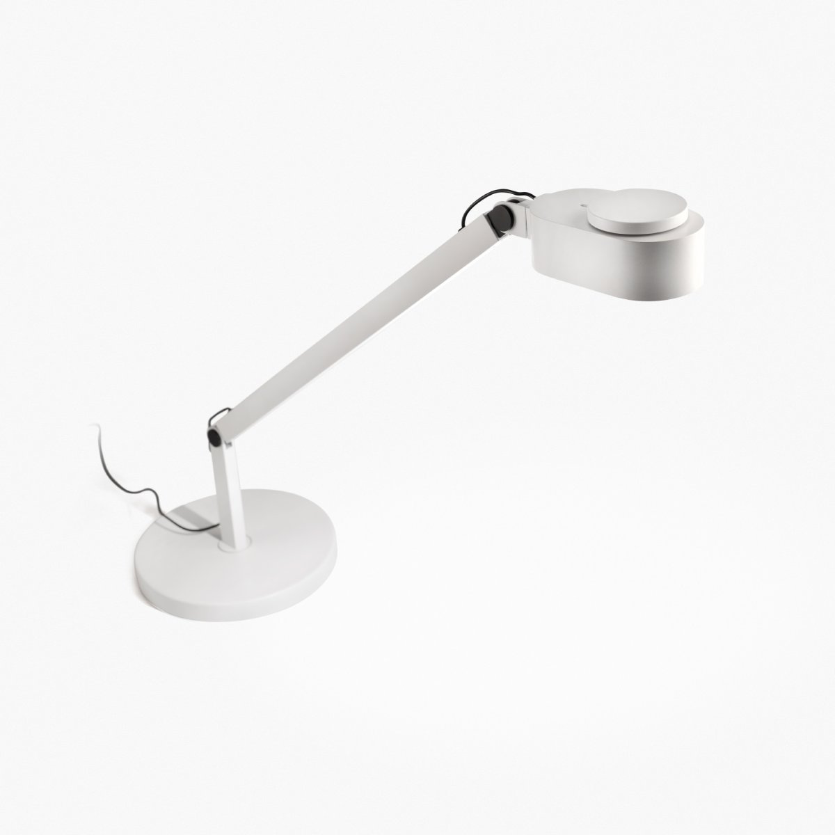 Inviting 86cm Weiß schreibtischlampe Von Faro Barcelona - Durch Aufschieben des oberen Rings und Hin- und Herbewegen des Kopfes regulieren Sie die Helligkeit, durch Drehen ver&auml;ndern Sie die Farbtemperatur.