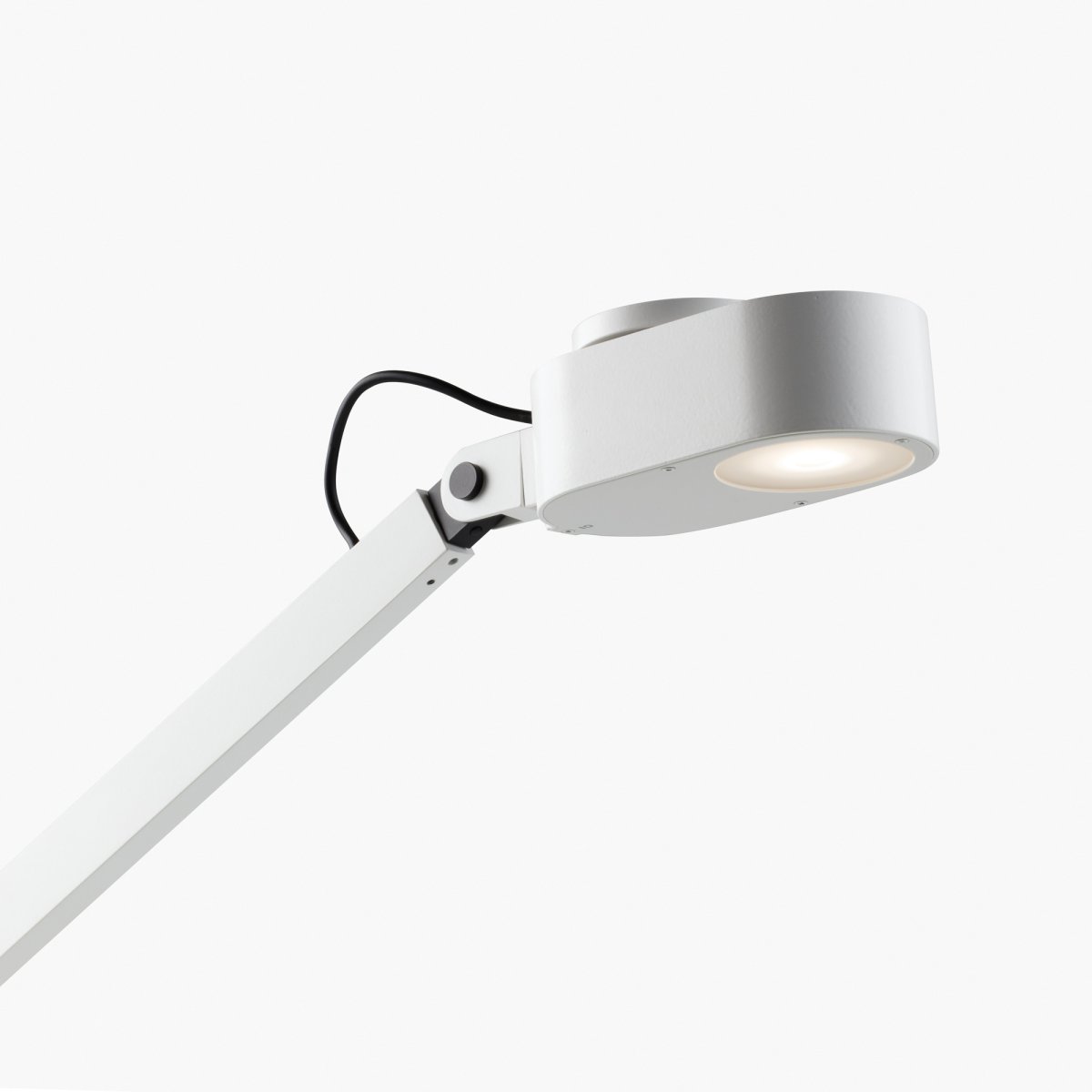 Inviting 86cm Weiß schreibtischlampe Von Faro Barcelona - Durch Aufschieben des oberen Rings und Hin- und Herbewegen des Kopfes regulieren Sie die Helligkeit, durch Drehen ver&auml;ndern Sie die Farbtemperatur.