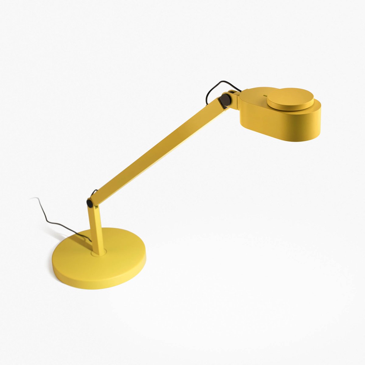 Inviting 86cm Gelb schreibtischlampe Von Faro Barcelona - Durch Aufschieben des oberen Rings und Hin- und Herbewegen des Kopfes regulieren Sie die Helligkeit, durch Drehen ver&auml;ndern Sie die Farbtemperatur.