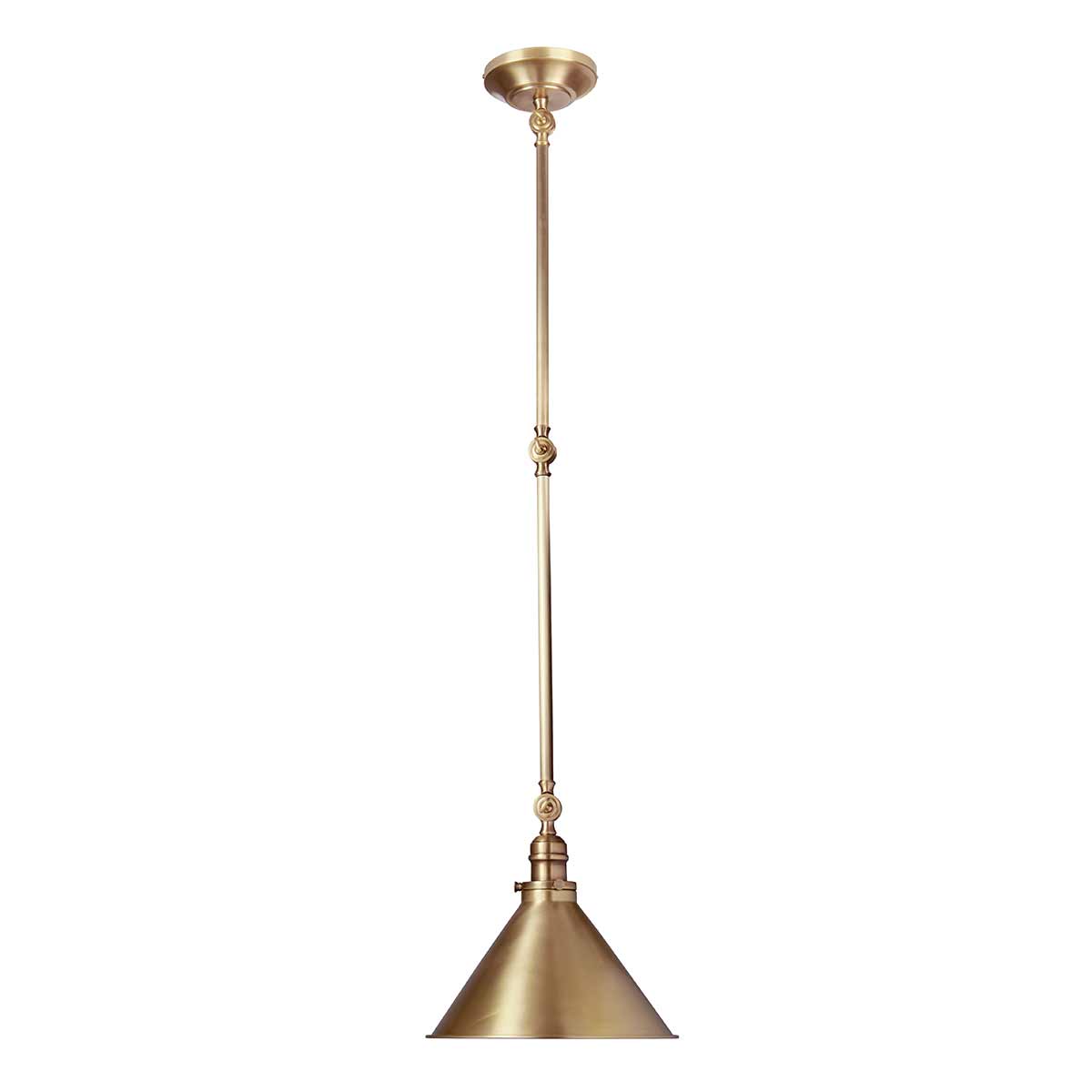 Provence Ø37 Antikes Messing hängelampe Von Elstead Lighting - Ihr zeitloses und elegantes Design passt perfekt in Küchen, Cafés oder Bistros und verleiht dem Raum eine stilvolle und funktionale Beleuchtung.