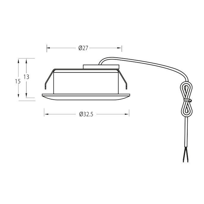 Q-33 Mini Downlight 2700K Weiß Von Designlight - Diese Einbauleuchte bietet stilvolles Akzentlicht mit einem Abstrahlwinkel von 105&deg; und einem Lichtstrom von 105 Lumen.