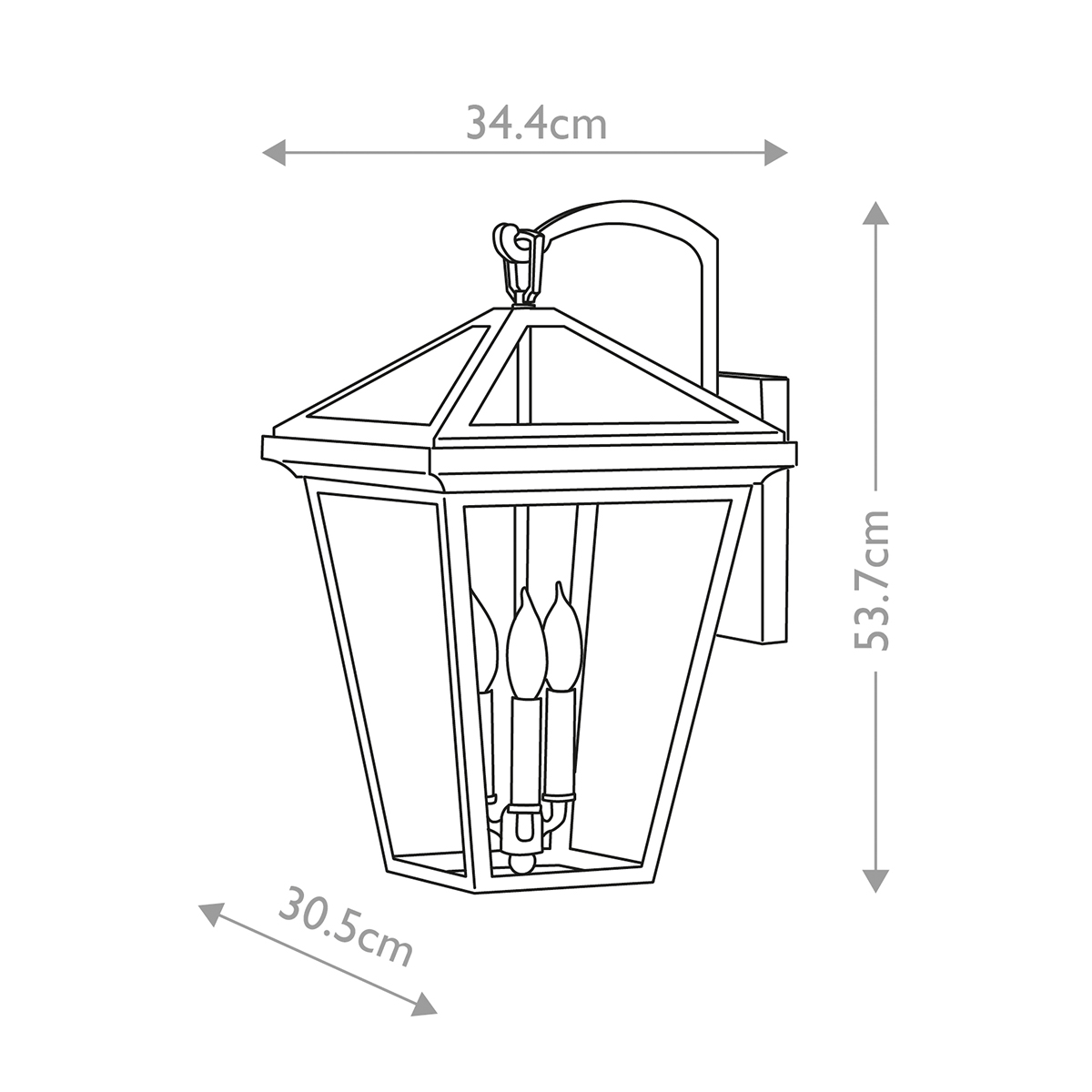 Alford Place 54cm Schwarz außenlampe Von Elstead Lighting - Alford Place &auml;r en klassisk och elegant fasadlampa som kombinerar tidl&ouml;s design med h&ouml;g kvalitet.