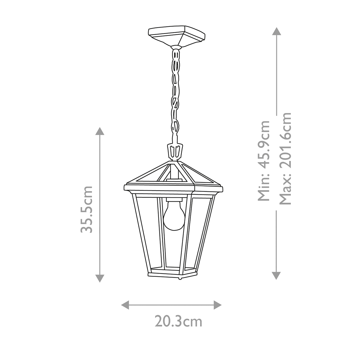 Alford Place S Schwarz Von Elstead Lighting - Den robusta&nbsp;ramen i svart aluminium och de klara glaspartierna skapar ett sofistikerat uttryck samtidigt som ljuset sprids j&auml;mnt och vackert.